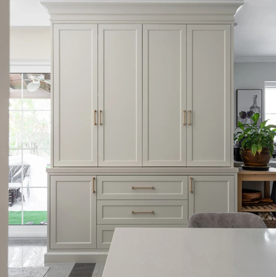 Hidden coffee cabinet